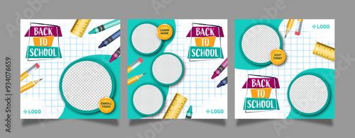 Back to school social media banner