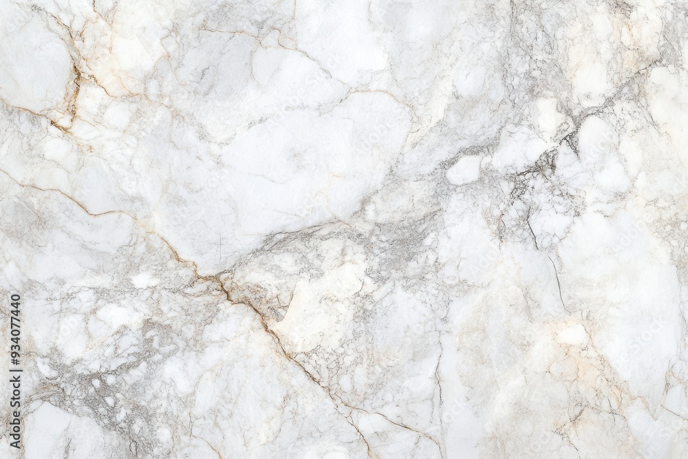 Obraz premium White and gray marble texture with intricate veining and natural patterns.