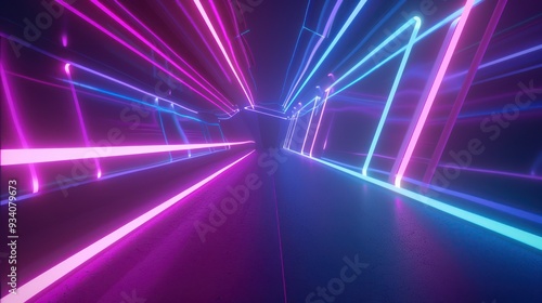 Neon Glow Tunnel