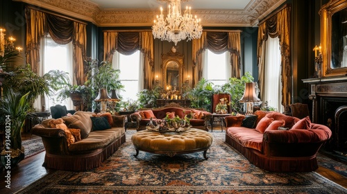 luxury classic mansion drawing room