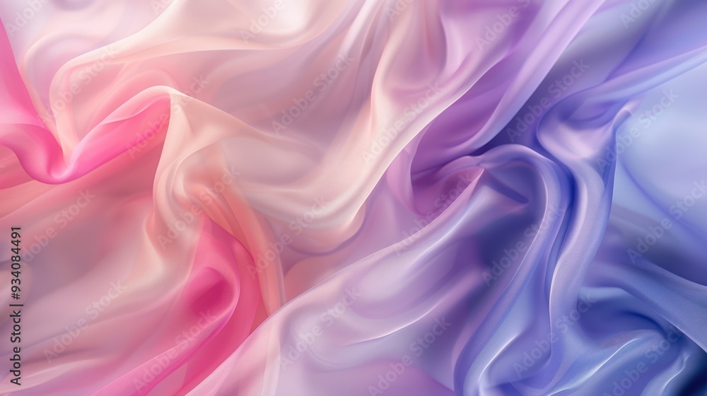 Abstract Draped Fabric with Pink and Purple Color Gradient Abstract Draped Fabric with Pink and Purple Color Gradient
