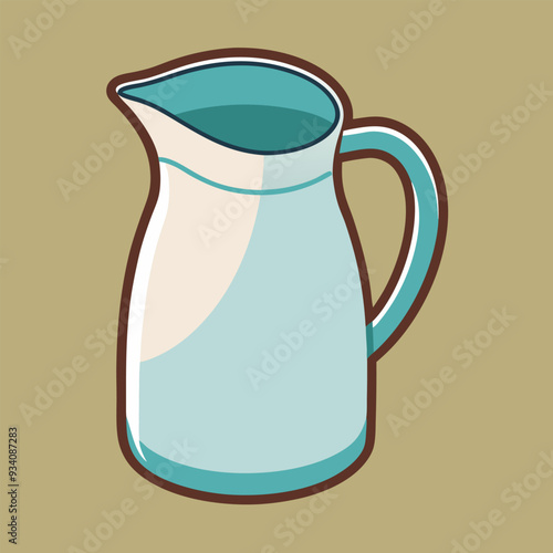 Milk Jug Vector Illustration