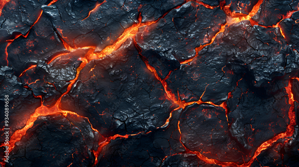 Rock volcano with lava texture and fire background Rock volcano with lava texture and fire background