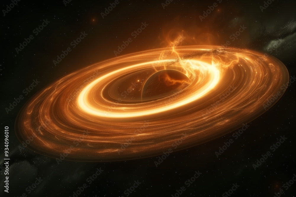 blue planet with star in the background, cosmic ballet of planets in orbit, surrounded by an aurora and dwarf stars blue planet with star in the background, cosmic ballet of planets in orbit, surrounded by an aurora and dwarf stars