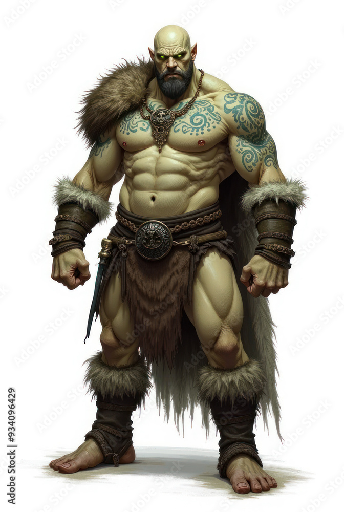 Barbarian with Glowing Green Eyes , dark fantasy aesthetic, high-detail illustration, epic fantasy artwork, character concept art, rich color palette, dark and gritty style. Barbarian with Glowing Green Eyes , dark fantasy aesthetic, high-detail illustration, epic fantasy artwork, character concept art, rich color palette, dark and gritty style.