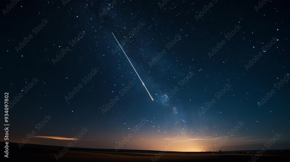 Long exposure of a meteor shower against a dark sky, celestial background, astrophotography detail Long exposure of a meteor shower against a dark sky, celestial background, astrophotography detail