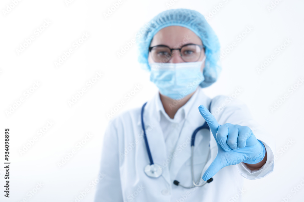 Doctor holding something on white background, selective focus Doctor holding something on white background, selective focus