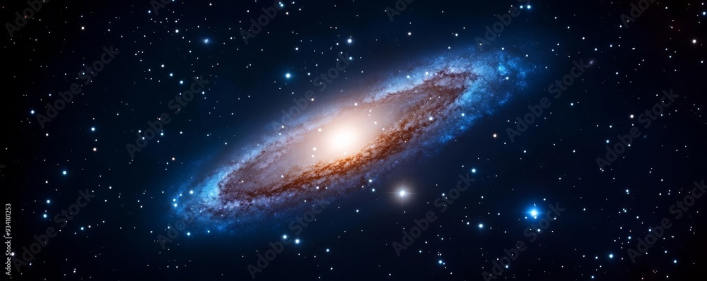 Close-up of the Andromeda Galaxy with detailed spiral arms, galaxy background, deep space imaging Close-up of the Andromeda Galaxy with detailed spiral arms, galaxy background, deep space imaging