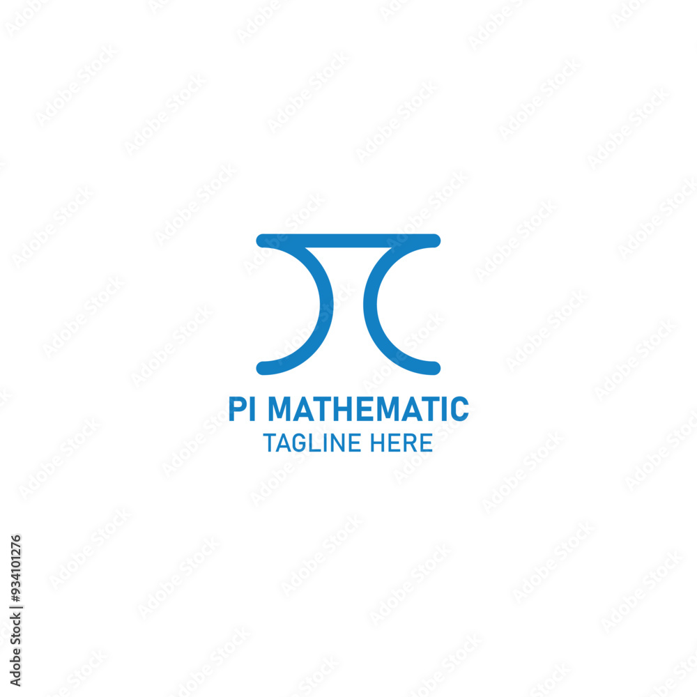 Pi mathematics logo design template. Pi mathematics logo design template.