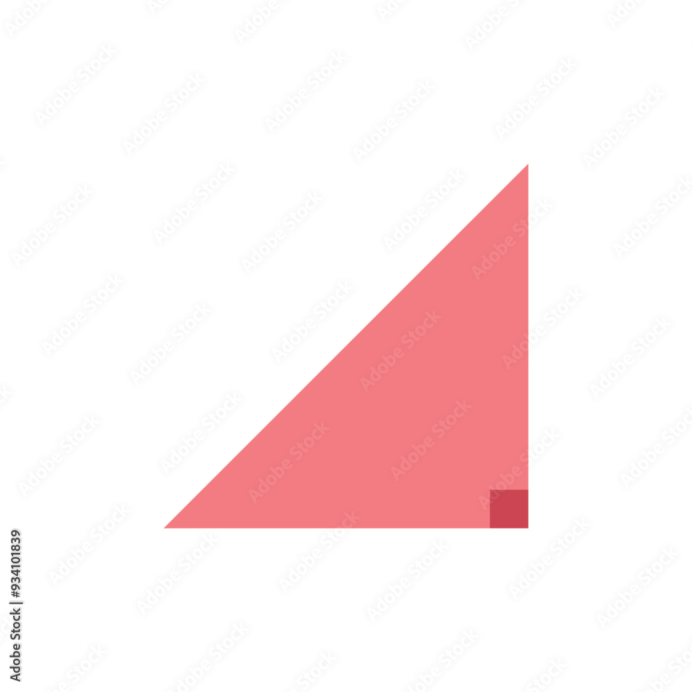 Right angle triangle shape in geometry. Right angle triangle shape in geometry.
