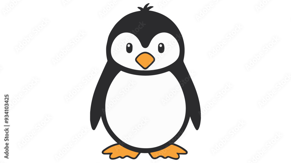 penguin on a white background simple vector illustration penguin on a white background simple vector illustration