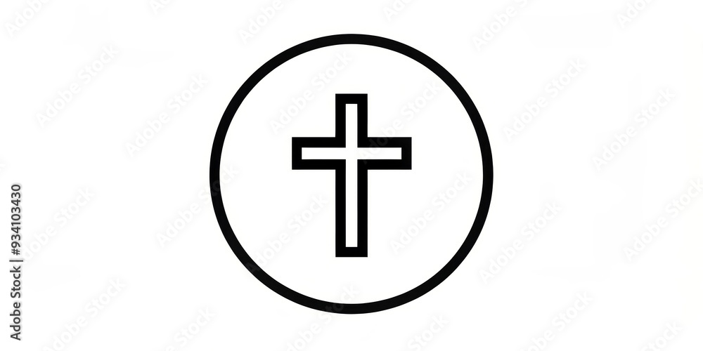 Cross in Oval, Black and White, Minimalist, Simple, Symbol, faith, religion Cross in Oval, Black and White, Minimalist, Simple, Symbol, faith, religion