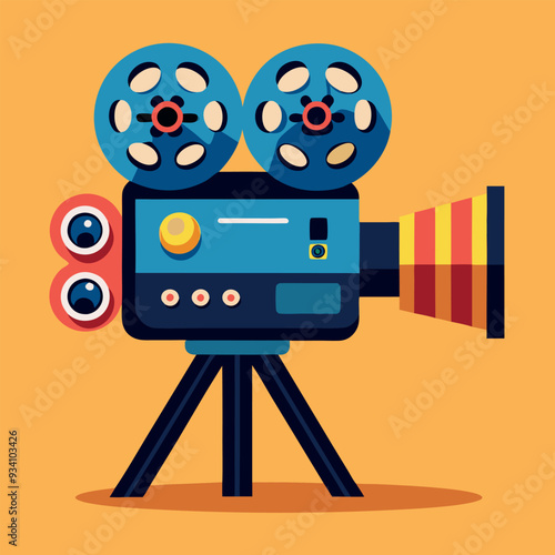 Movie Camera Vector Illustration