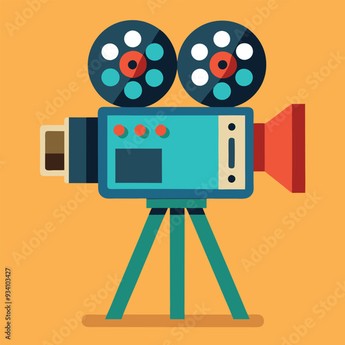 Movie Camera Vector Illustration