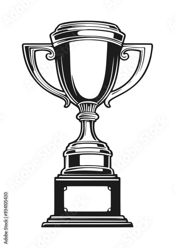 Trophy Drawing Vector