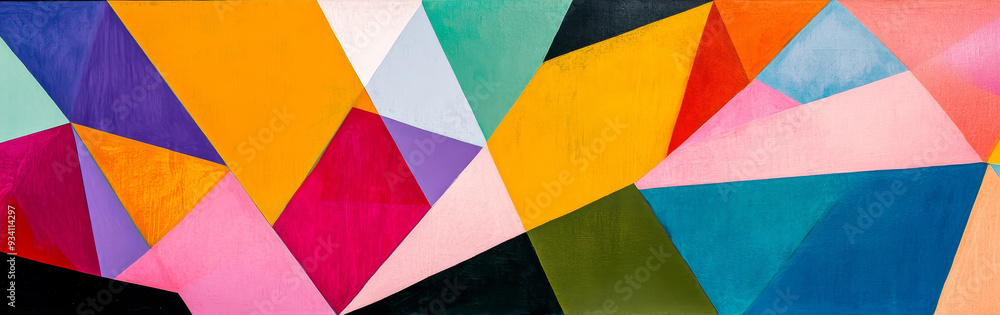 Abstract Geometric Pattern with Vibrant Colors - This abstract art piece features a captivating arrangement of geometric shapes in a vibrant color palette, symbolizing creativity, energy, harmony, and Abstract Geometric Pattern with Vibrant Colors - This abstract art piece features a captivating arrangement of geometric shapes in a vibrant color palette, symbolizing creativity, energy, harmony, and