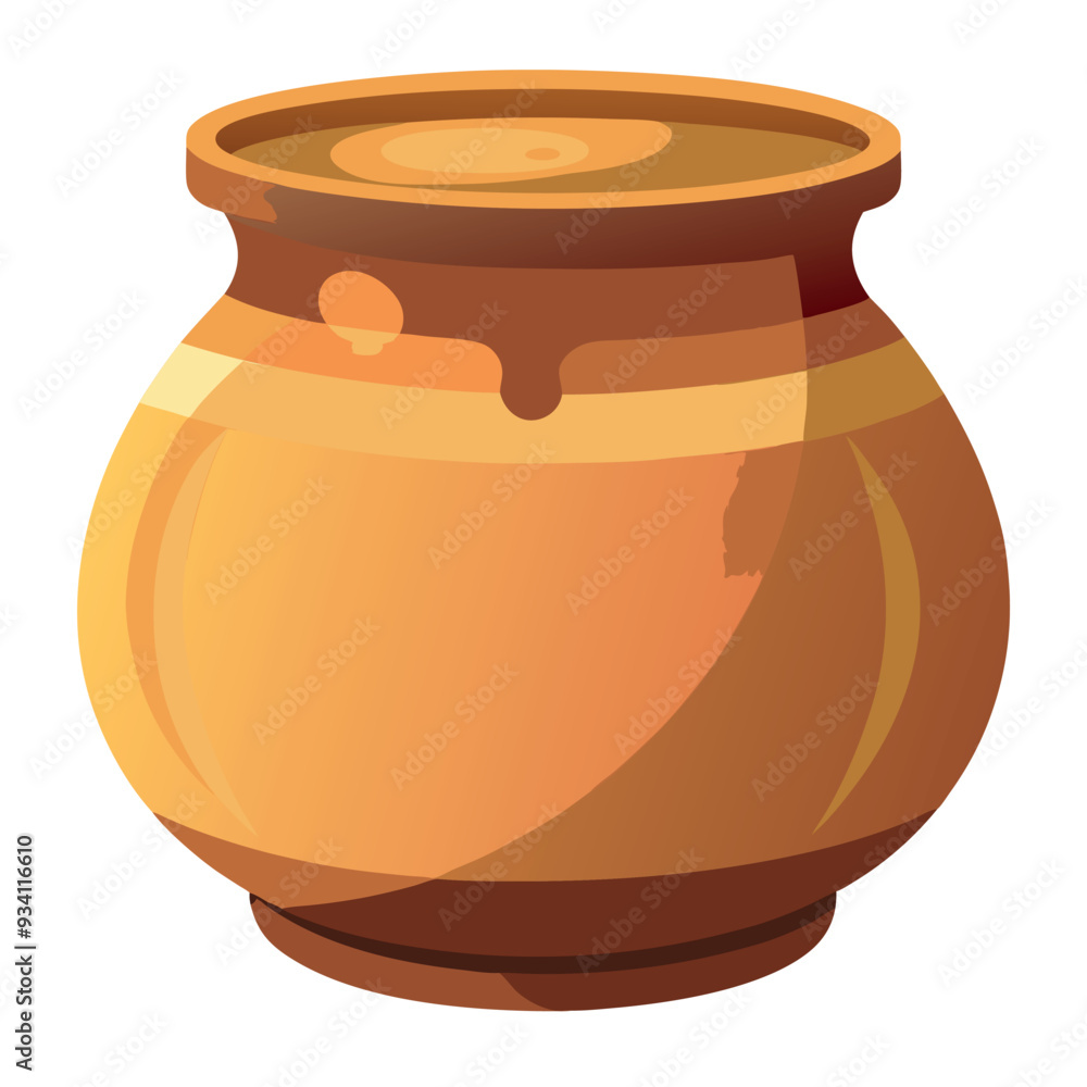 Old Clay Pot Vector Illustration Old Clay Pot Vector Illustration