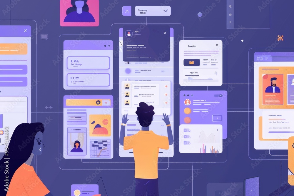 people looking at wall of mobile phones, user persona informs your design approach people looking at wall of mobile phones, user persona informs your design approach