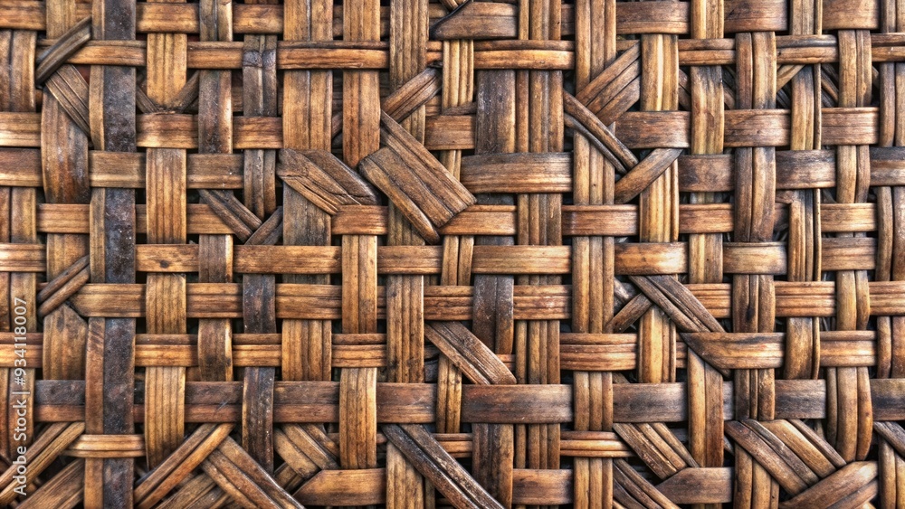 A woven pattern of natural brown material with intricate detail. A woven pattern of natural brown material with intricate detail.