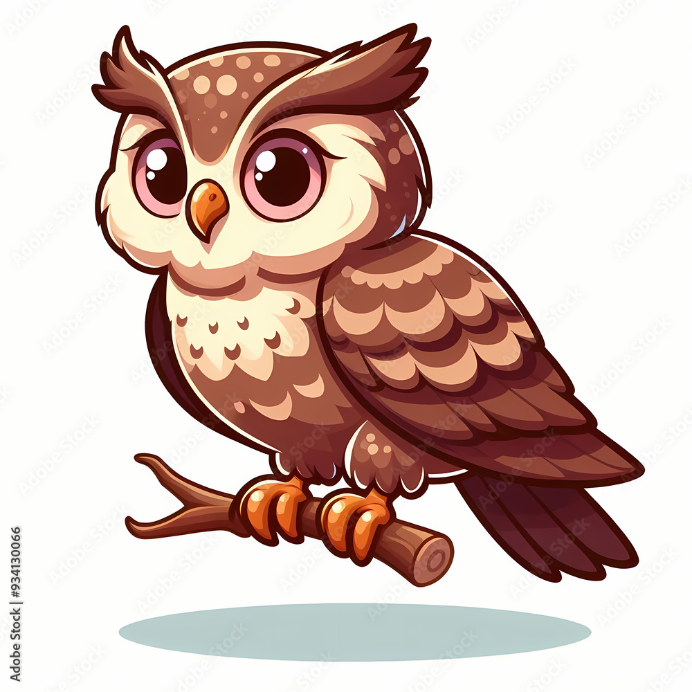 Naklejka premium vector design of owl against white background 