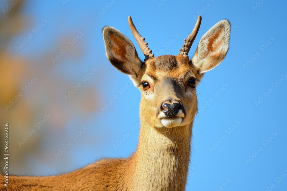 portrait of a deer in the forest portrait of a deer in the forest