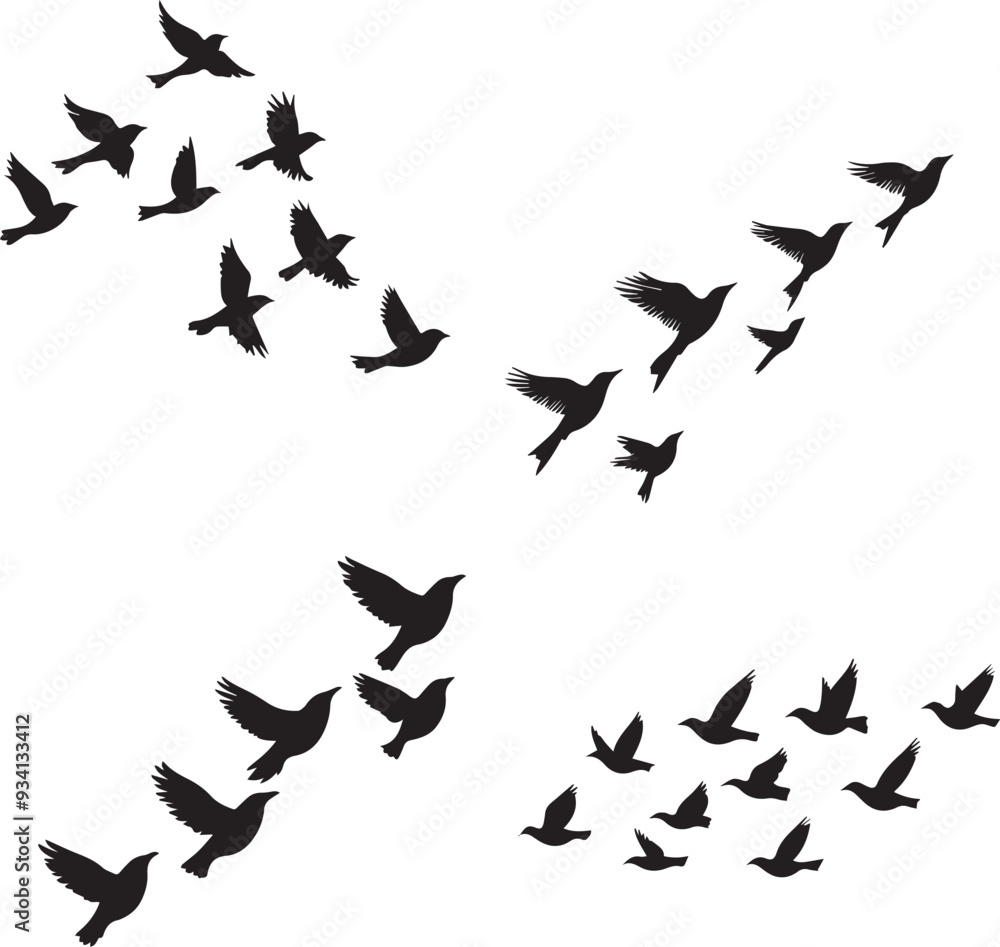 Birds are Flying Silhouette Birds are Flying Silhouette