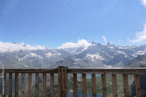 snow covered mountains