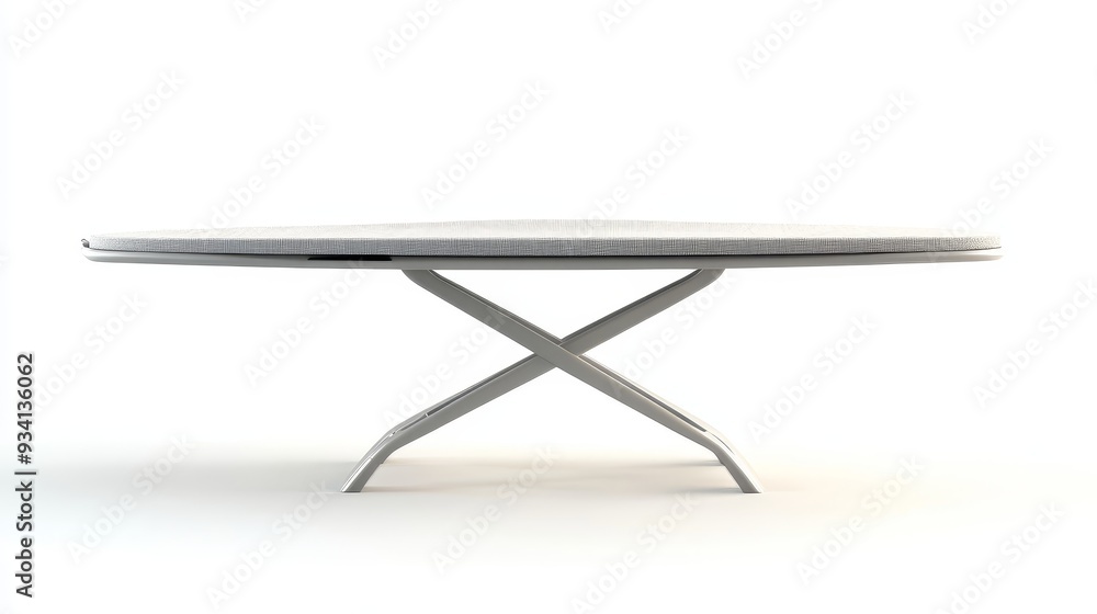 Modern Oval Dining Table with Sleek X-Shaped Base - A contemporary dining table with a sleek oval tabletop and a stylish X-shaped base. The table is perfect for modern dining rooms, offering a spaciou Modern Oval Dining Table with Sleek X-Shaped Base - A contemporary dining table with a sleek oval tabletop and a stylish X-shaped base. The table is perfect for modern dining rooms, offering a spaciou