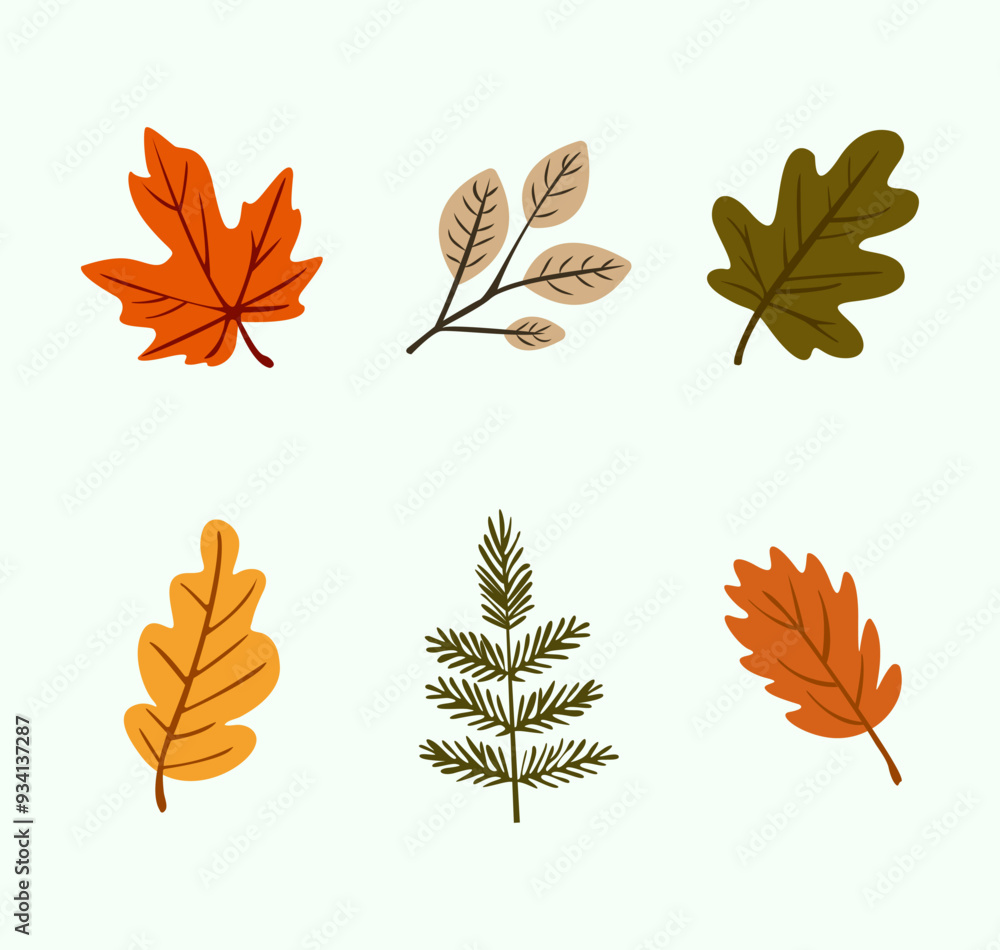 Vector illustration with fall leaves for wallpaper, gift paper, templates, textiles, fall greeting cards. Isolated Vector illustration with fall leaves for wallpaper, gift paper, templates, textiles, fall greeting cards. Isolated