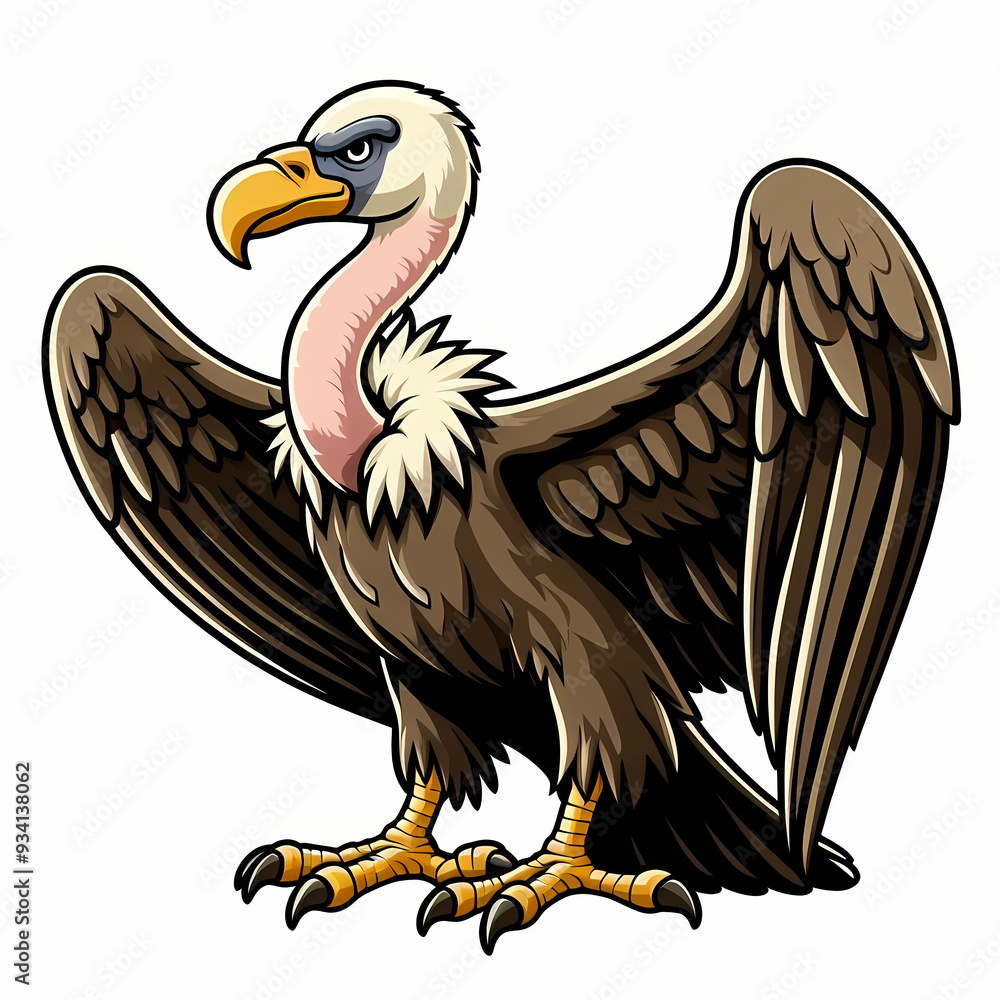 Obraz premium vector design of Vulture against white background 