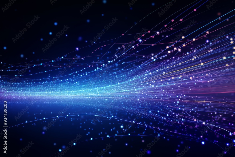 Obraz premium Abstract Glowing Lines: Digital Art Background