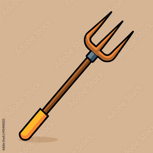Pitch Fork Vector Illustration