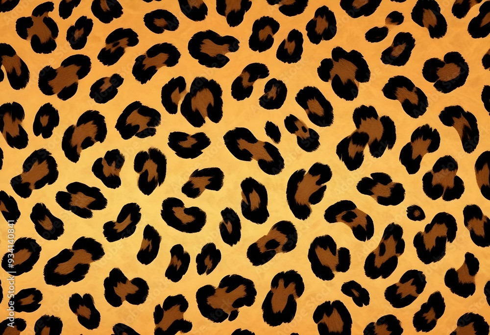 Close-up of a leopard's fur, showing the distinctive spotted pattern Close-up of a leopard's fur, showing the distinctive spotted pattern