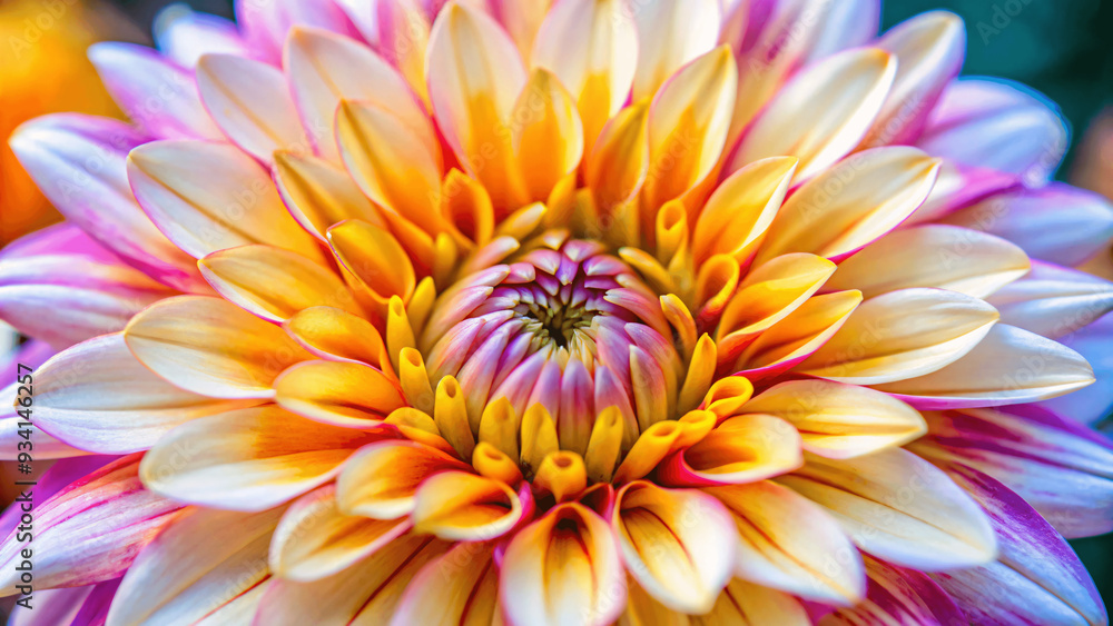 A close-up of a blooming flower with petals A close-up of a blooming flower with petals