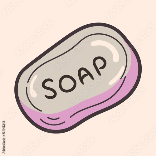 Soap Hand Drawn Doodle Icon on a isolated white background (7)