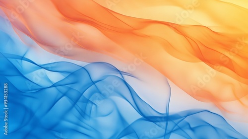 Abstract Blue and Orange Sw...