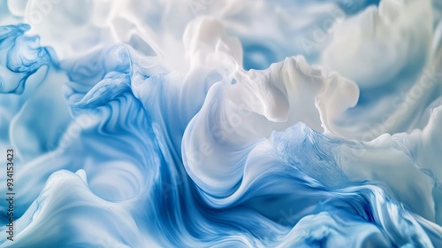 Abstract Blue and White Swi...