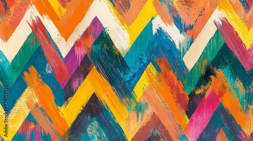 Abstract Chevron Pattern in...