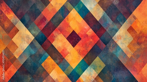 Abstract Diamond Pattern in...