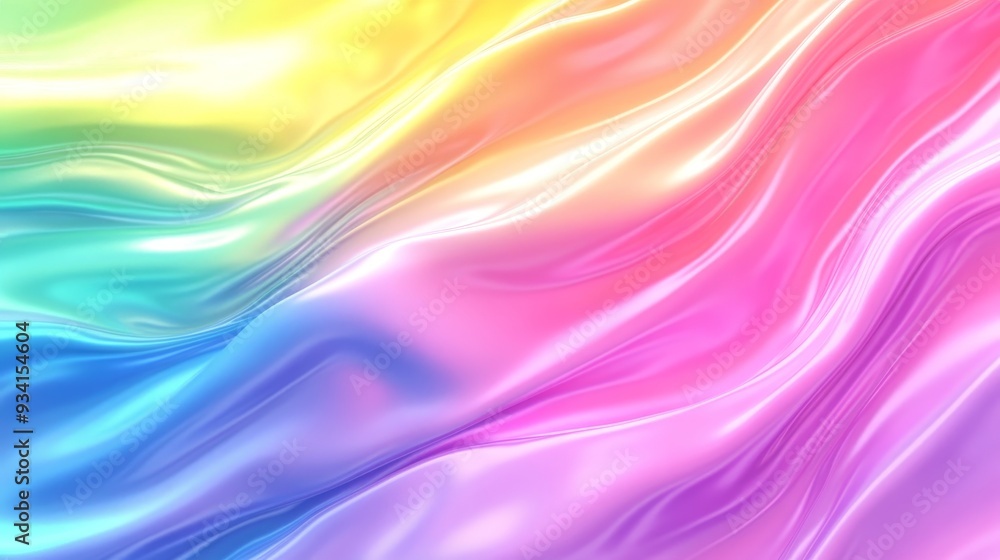 Obraz premium Abstract Gradient Waves, Digital Art, Abstract Background, Colorful, Smooth , Abstract, Gradient