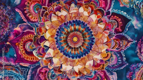 Abstract Watercolor Mandala...