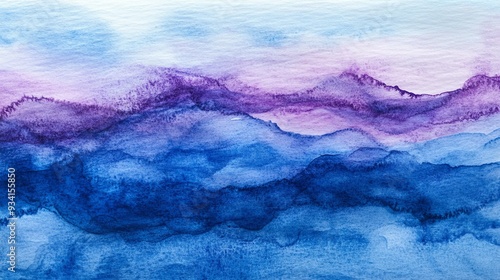 Abstract Watercolor Mountai...
