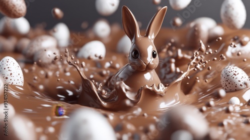 Chocolate Easter Bunny Spla...