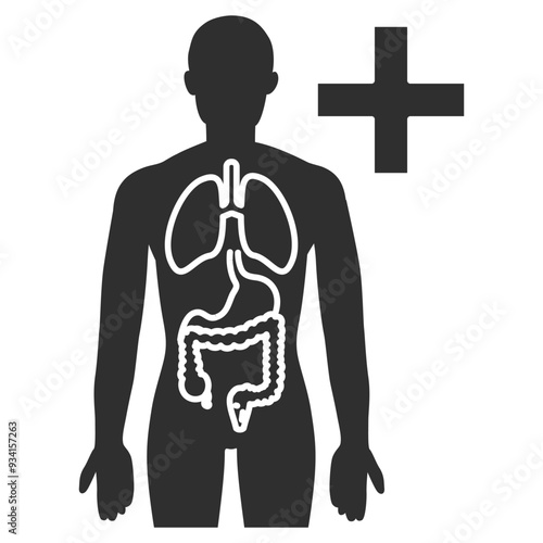 Internal Medicine Icon Design. Representing General Medicine. Physician Care. Diagnostics. Health Monitoring. Vector icon.