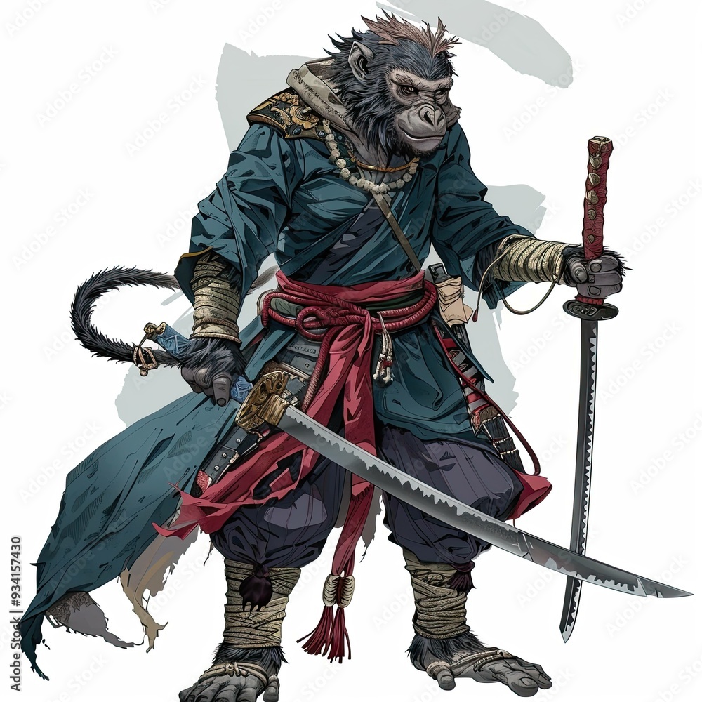 Fototapeta premium Anime Monkey Warrior