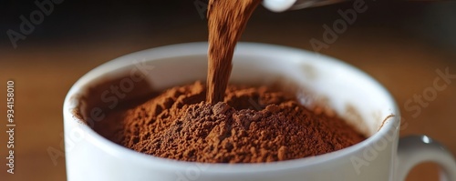 Close-up of Coffee Powder P...