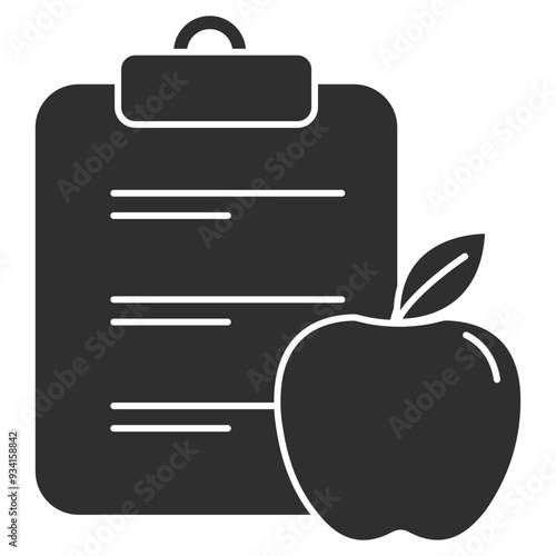 Nutrition Icon Design. Representing Diet. Healthy Eating. Nutrition. Wellness. Vector icon.