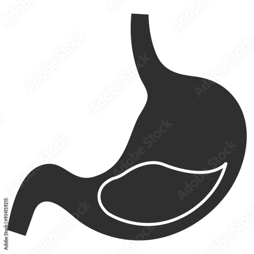 Gastrology Icon Design. Representing Digestive Health. Gastrointestinal System. Gastrology. Stomach Care. Vector icon.