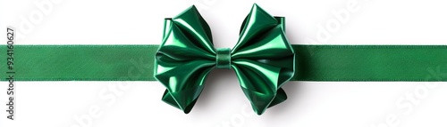 Green Satin Bow with Ribbon...