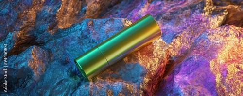 Metallic Green Bottle on Ir...